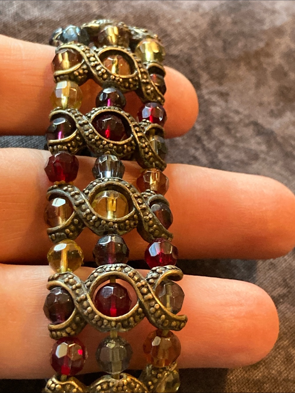 Stunning Sparkling RenFaire Crystal Bead Bracelet